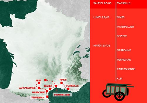 Tournée du Philistin dans le sud du 20 au 23 mars 2021